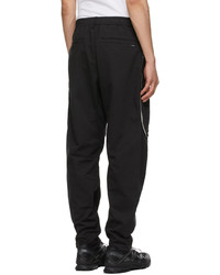 Stone Island Shadow Project Black Zip Vent Trousers