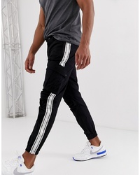 Siksilk Cargo Pants In Black With