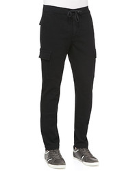 7 For All Mankind Drawstring Cargo Pants Black