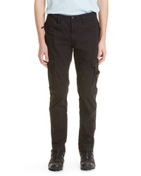 Stone Island Logo Patch Cotton Cargo Pants In Black At Nordstrom