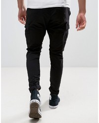 Pull&Bear Relaxed Cargo Pants In Black