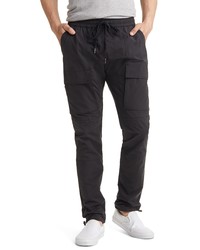 PacSun Slim Fit Stretch Cotton Blend Cargo Pants In Black At Nordstrom