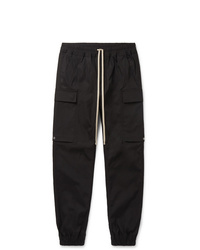 Rick Owens Slim Fit Stretch Cotton Cargo Trousers