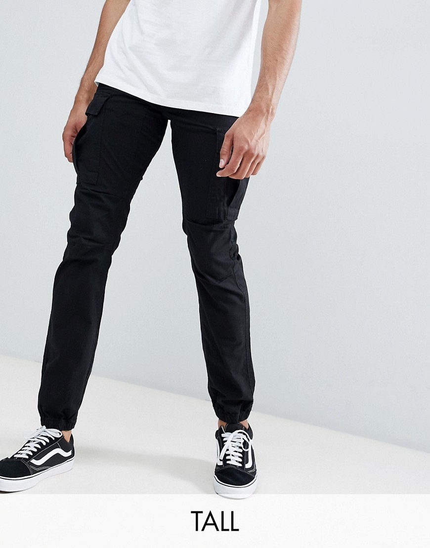 replika Tall Cargo Trousers In Black, $77 | Asos | Lookastic