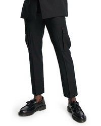 Topman Utility Cargo Trousers In Black At Nordstrom