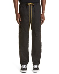 Rhude Wide Leg Cotton Sweatpants In Black At Nordstrom