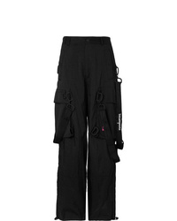 Off-White Wide Leg Logo Detailed Ripstop Cargo Trousers