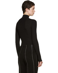 Calvin Klein Collection Black Ribbed Cocciolone Sweater