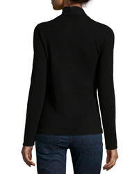 Neiman Marcus Cashmere Collection Cashmere Belted Faux Wrap Sweater