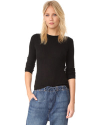 Vince Rib Long Sleeve Cashmere Pullover Sweater