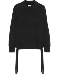 Frame Side Tie Cashmere Sweater Black