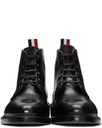 Thom Browne Black Cropped Derby Boots