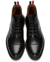 Thom Browne Black Cropped Derby Boots