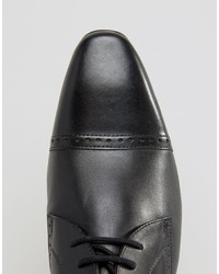 Frank Wright Toe Cap Oxford Shoes In Black