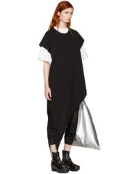 MM6 MAISON MARGIELA Black Asymmetric T Shirt Dress