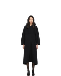 Balenciaga Black Cocoon Hooded Sweatshirt Dress