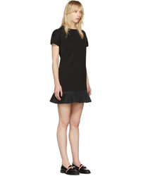 Moncler Black Peplum T Shirt Dress
