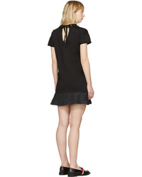 Moncler Black Peplum T Shirt Dress