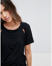 Asos Maxi T Shirt Dress With Shoulder Cut Outs
