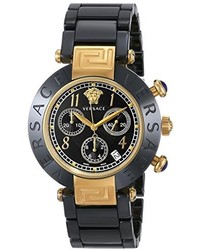 Versace 95ccp9d008 Sc09 Reve Black Dial Chronograph Black Ceramic Bracelet Watch