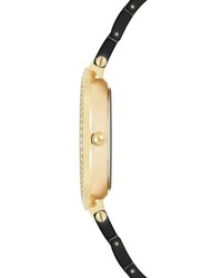 Anne Klein Crystal Bezel Ceramic Bracelet Watch 34mm