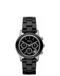 DKNY Black Ceramic Chronograph Watch