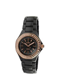 Peugeot Black Ceramic Crystal Accented Watch