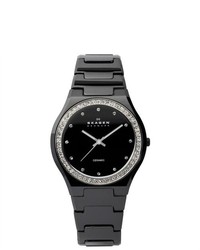 Skagen 813lxbc Ceramic Black Ceramic Crystal Watch