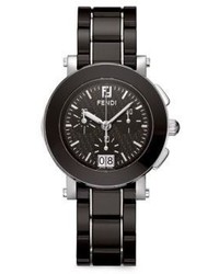 Fendi Stainless Steel Ceramic Bracelet Chronograph Watch
