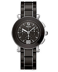 Fendi Stainless Steel Ceramic Bracelet Chronograph Watch