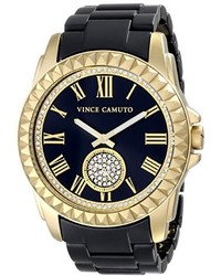 Vince Camuto Vc5190gpbk Gold Tone And Matte Black Ceramic Bracelet Watch
