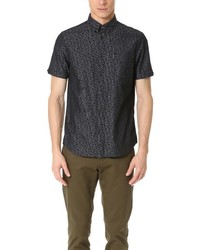Black Chambray Short Sleeve Shirt