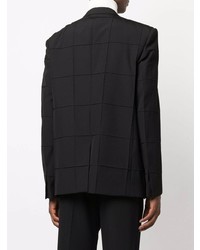 Givenchy Check Pattern Single Breasted Blazer