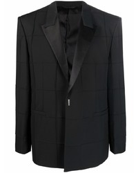 Givenchy Check Pattern Single Breasted Blazer