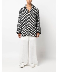 Isa Boulder Checkerboard Print Single Breasted Jacket