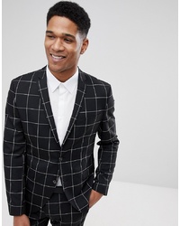 Selected Homme Slim Fit Suit Jacket Grid