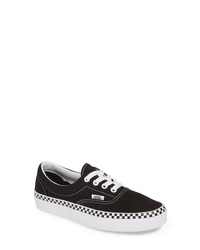 Black Check Canvas Low Top Sneakers