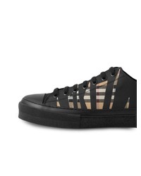 Burberry Sliced Check Cotton Sneakers