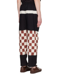 HARAGO Black Check Trousers
