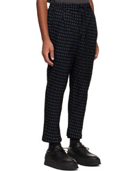Song For The Mute Black Navy Gart Pleated Trousers