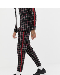 Mauvais Relaxed Tapered Check Trousers With