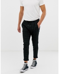 Jack & Jones Tapered Trouser In Tailored Fabric And Grid Check
