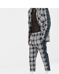 Milk It Vintage Relaxed Check Trousers With Contrast