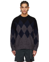 Sacai Black Argyle Sweater