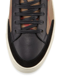 Burberry Painton Check High Top Sneaker Black