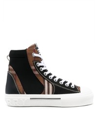 Burberry Vintage Check Print High Top Sneakers