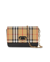 Burberry The Mini Vintage Check And Leather D Ring Bag