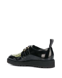Moschino Gingham Panel Lace Up Derby Shoes