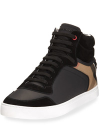 Burberry Reeth Leather House Check High Top Sneaker
