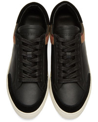 Burberry Black Rettford Check Sneakers